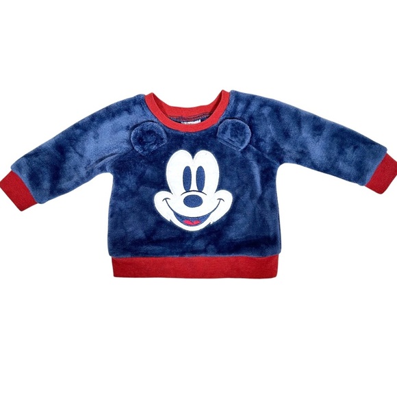 DISNEY Cozy Plush Mickey Mouse Pullover with Ears - Picture 7 of 7